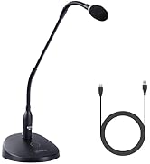 BOYA BY-GM18CU 18" Gooseneck Condenser Microphone with Base USB Podium Microphones for Computer O...