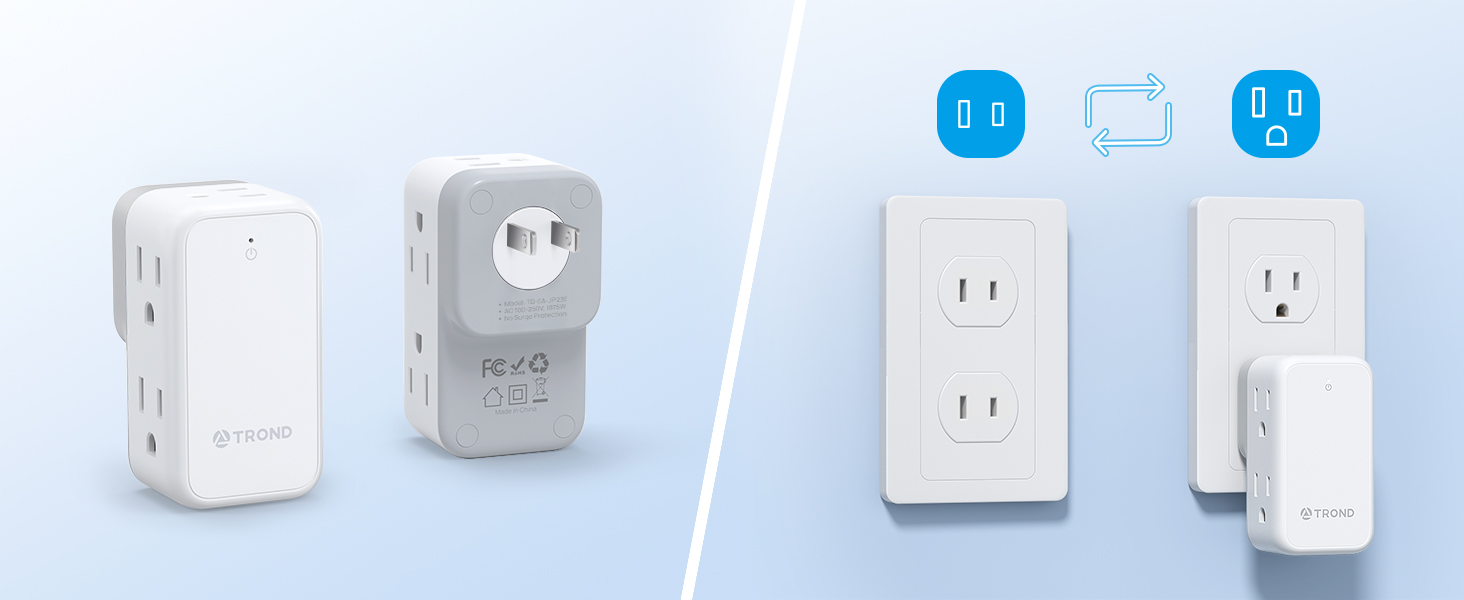 2 prong to 3 prong outlet adapter