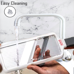 dishwasher-safe mandoline slicer, easy-to-clean vegetable slicer, washable kitchen tool