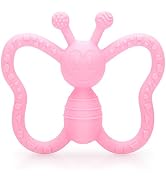 Baby Teething Toys, Butterfly Design Teether Pain Relief Toy for Newborn Babies, Freezer Safe Neu...