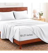 CozyLux Extra Deep Pocket King Size Sheets Set, 4 Piece Soft & Breathable Luxury King Sheets Fits...