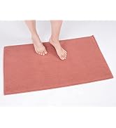 Cotton Paradise Bath Rug for Bathroom, 17x24 inch 100% Cotton Non Slip Bath Mat Rug, Soft Absorbe...