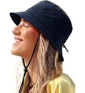 Waterproof Bucket Hat for Women Men Rain Hat UPF 50+ Wide Brim Boonie Sun Hat Foldable Summer Flo...