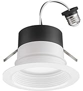 Juno 4BEMW SWW5 90CRI M6 E-Series LED Recessed Downlighting, Baffle Trim, 4-Inch, White