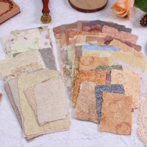3D Embossed Textured Vintage Material Scrapbook Paper, Fiber Handmade Paper
