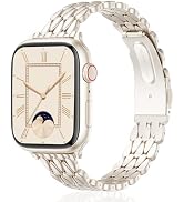 VISOOM Slim Gold Iwatch Bands Compatible With Apple Watch Bands 38/40/41/42/44/45/46mm Women - Th...