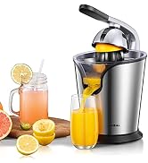 Electric Citrus Juicer Squeezer AIHEAL Oranges Juicer with Rubber Handle and Two Size Cones, 160W...