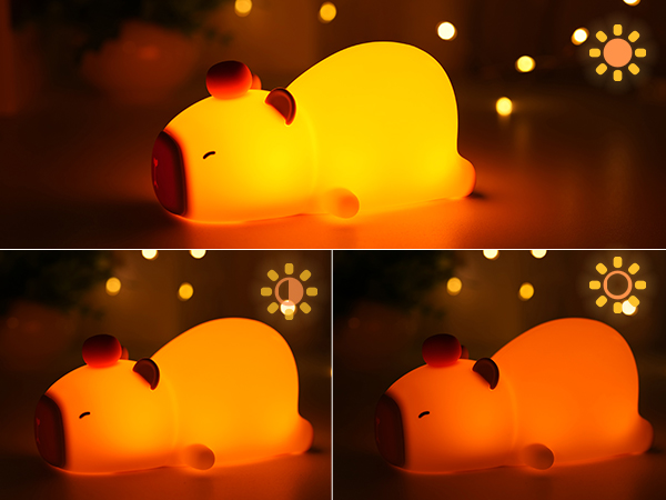 capybara stuff, capybara light, squishy lamp, kawaii lamp, capybara toy, nursery lamp
