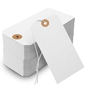 Tags with String 100pcs Price Tags Large Hang Paper Tags with Elastic String(4.76"×2.36")