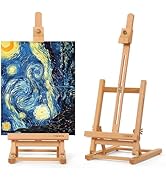 VISWIN 25" H-Frame Tabletop Easel for Painting, Adjustable Beech Wood Table Top Easel, Portable A...