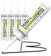 BEBOBLY Black Silicone Caulk & Sealant, 100% Waterproof Silicone Caulking, Silicone Sealant Caulk...
