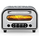 ZACHVO Countertop Electric Pizza Oven, 90-Second 12 Inch Pizza, 850°F, 6 Presets with DIY, PID To...