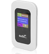 Pocket WiFi, 300Mbps High Speed 4G Portable WiFi Hotspot with 2100mAh Battery and SIM Card Slot f...