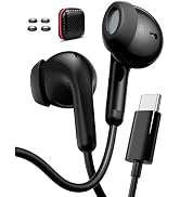 Type C Headphones for iPhone 16 Pro Max 15 Plus Wired Earbuds with HD Mic for iPad Pro Air A16 20...