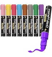 Celepen Window Chalk Markers for Cars Glass Washable, 8 Colors Jumbo Liquid Metallic Chalk Marker...