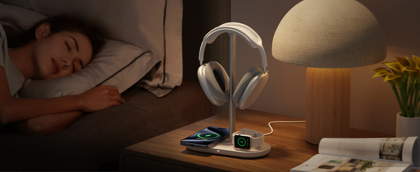 headphone stand with wireless charger