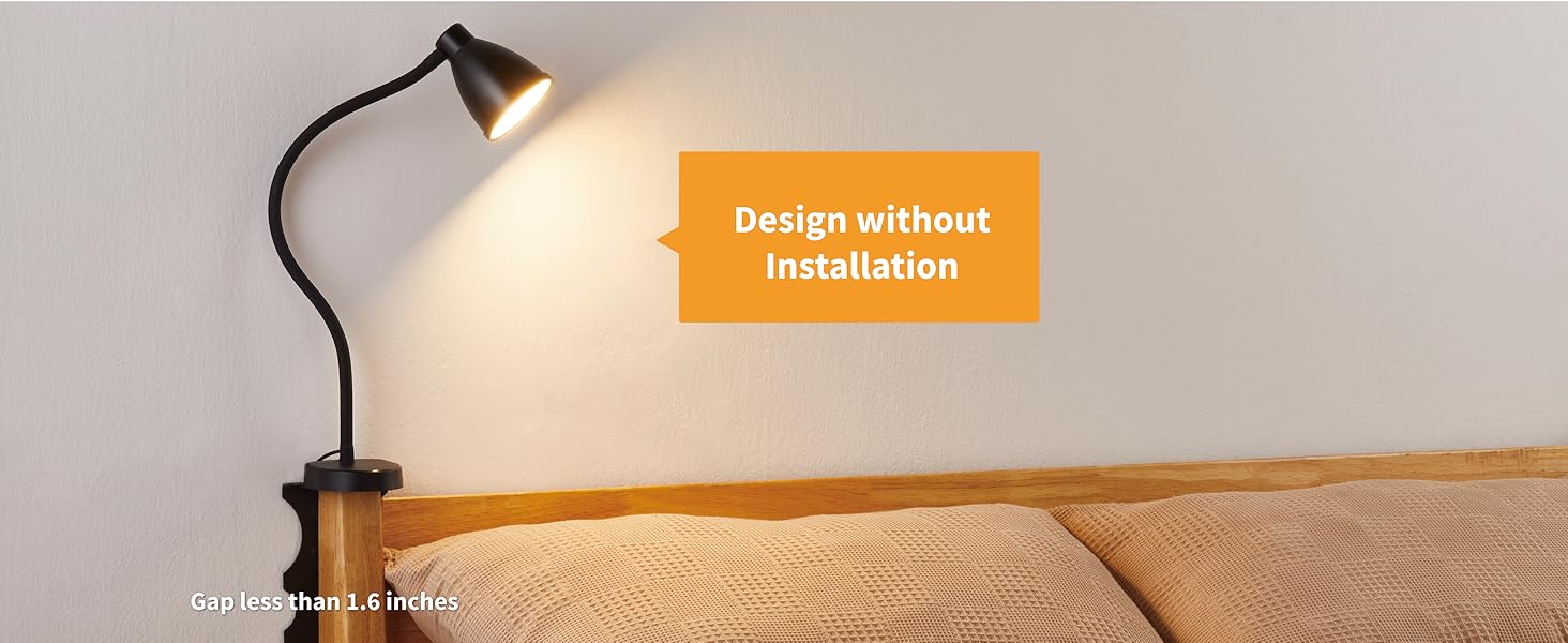 Reading Lights for Books in Bed Bedside Lamp Bed Wall Lamps for Bedroom Headboard Office Home