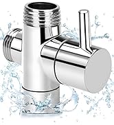 Bidet T Valve,T Valve Adapter for Bidet with Shut-off Value,Bidet Adapter for Toilet 7/8" x 7/8" ...