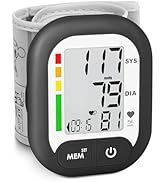 Blood Pressure Monitor Adjustable Wrist Cuff for Home Use Automatic BP Machine Large Digital LCD ...