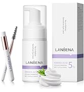 LANBENA 100ml Eyelash Extension Cleanser, Lash Shampoo for Lash Extensions, AMINO ACID Eyelash Sh...