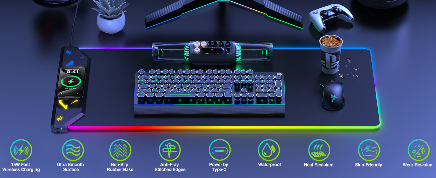 rgb mouse pad desk mat