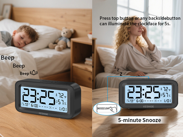 alarm clock battery powered