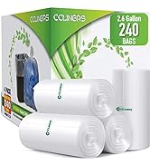 2.6 Gallon Clear Bathroom Trash Bags (240 Bags) 2 Gallon Small Garbage Bags 10 Liter Plastic Wast...