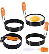 Piopiocoing 3.5" Nonstick Egg Rings Set of 4, Large Ring for Frying Eggs, Round Mold for English ...