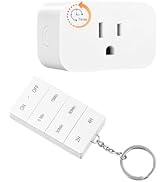 DEWNEWILS Remote Control Outlet with Timer, Indoor Remote Timer Outlet, 100FT Wireless Control Ra...