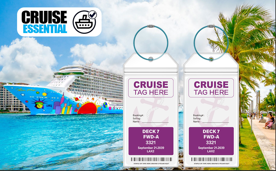 cruise luggage tag holder