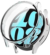 FanTEK Compatible for Samsung Galaxy Watch 6 40mm Watch Case for Women Men, Protective PC Frame F...