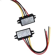 12/24V to 5V 5A 25W DC-DC Step Down Converter 2Pcs, Power Supply Adapter Compatible with Solar Pa...