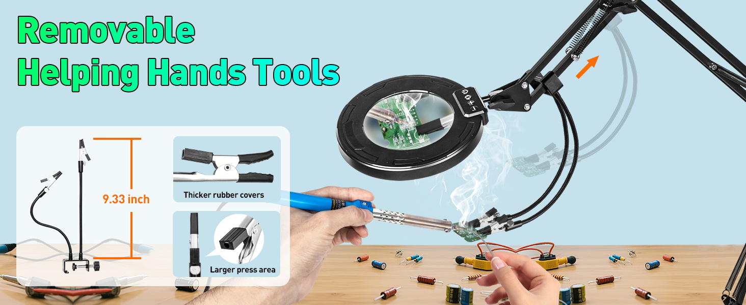 magnifier with light and stand
