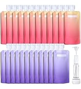 PACKISM Travel Pouches for Toiletries - 27 Pack Leak Proof 3oz TSA Approved Travel Squeeze Pouche...