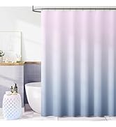 jinchan Ombre Lilac Blue Shower Curtain for Bathroom Waterproof Fabric Gradual Color Design Showe...