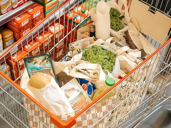 Extra Large Cute Canvas Grocery Bag