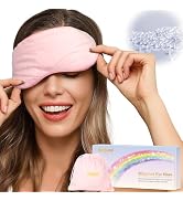 BeHoomi Heated Eye Mask Warm Compress for Eyes, Soothing Weighted Eye Mask for Sleeping, Microwav...