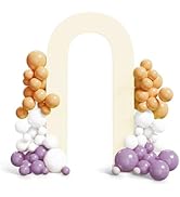 Peomeise 7.2FT Spandex Open Arch Backdrop Cover,U-Shaped 2-Sided Backdrop Cover,Round Top Chiara ...