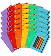 Pencil Pouch for 3 Ring Binder, 36 Packs Bulk Zipper Pencil Case in 6 Colors, Zippered Binder Pen...