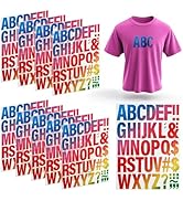 CXWLJL 10 Sheets Iron on Letters for Clothing Heat Transfer Vinyl Iron on Letters for DIY T-Shirt...