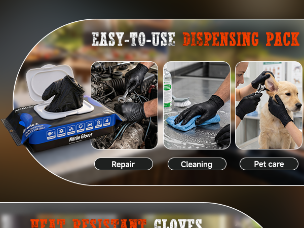Beyond BBQ: nitrile gloves suit food prep, frying, oven use, cleaning, gardening, painting,pet care