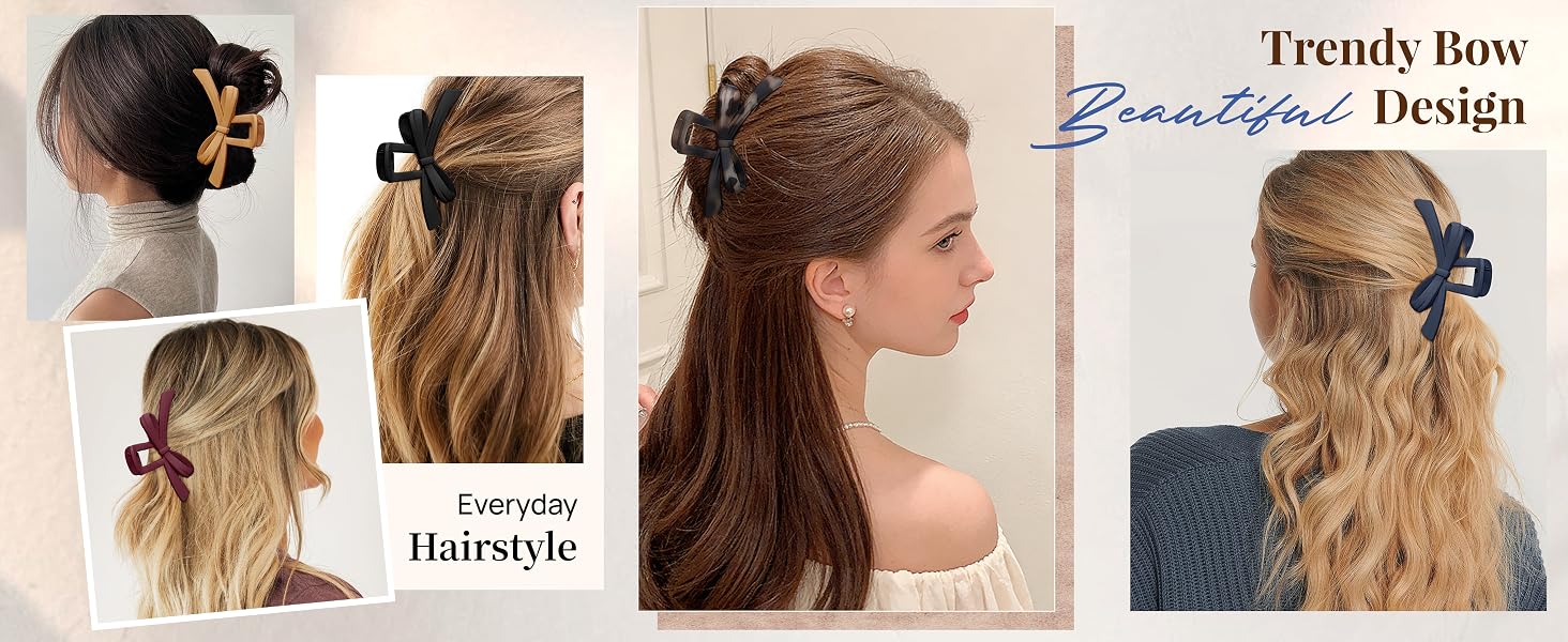 Cute Bow Claw Clip