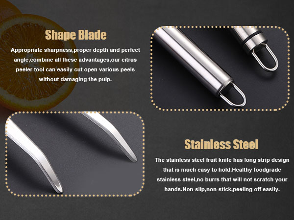 grapefruit spoon knife orange peeler tool stainless steel fork fuit knife