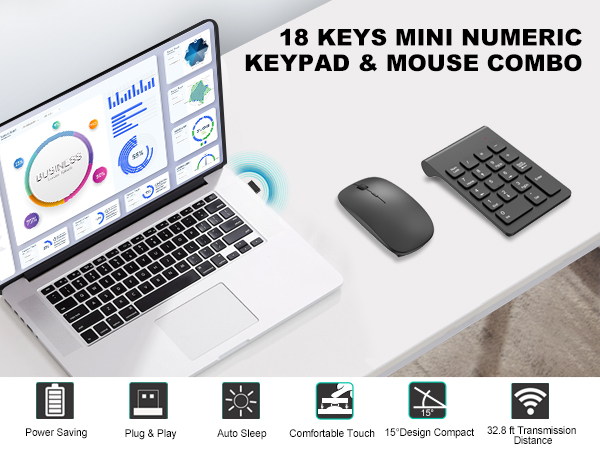 18 KEYS MINI NUMERIC KEYPAD & MOUSE COMBO