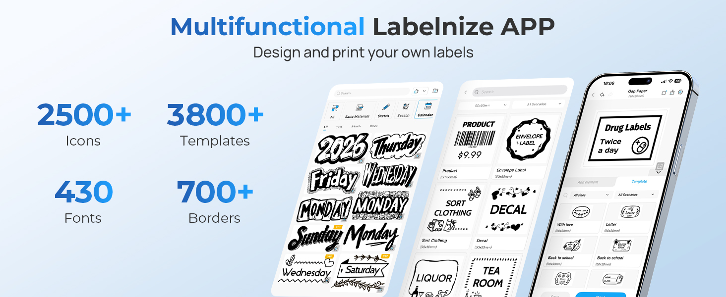 label maker machine with tape label printer thermal printer sticker printer thermal label printer