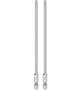 HARFINGTON 2pcs T20 Security Torx Bit 1/4" Hex Shank 6" Long S2 Steel Magnetic Tamper Resistant S...