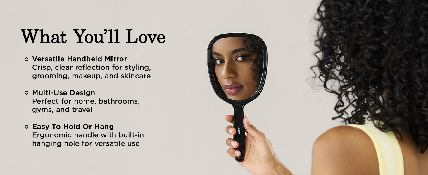 diane hand held mirror