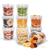 Airtight Clear Plastic Bucket with Lid, Ice Buckets for Parties, Reusable Ice Cream Tub with Hand...