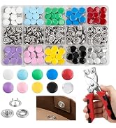 GTAAOY 11.5mm Metal Snap Buttons with Fastener Pliers | Snaps for fabric, Snap Fastener Kit for D...