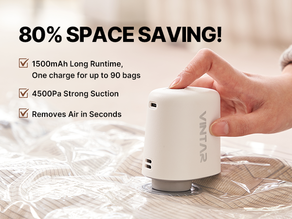 vacuum backpack travel with pump